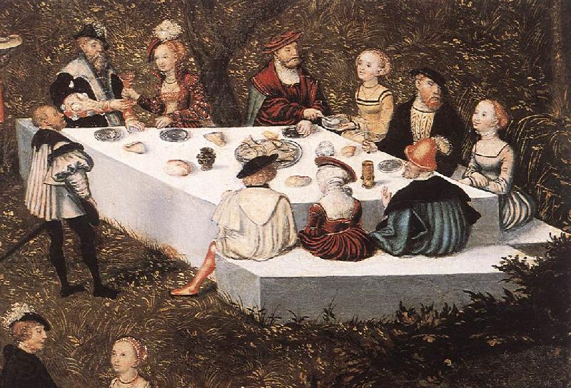 CRANACH, Lucas the Elder The Fountain of Youth (detail) fdg Norge oil painting art